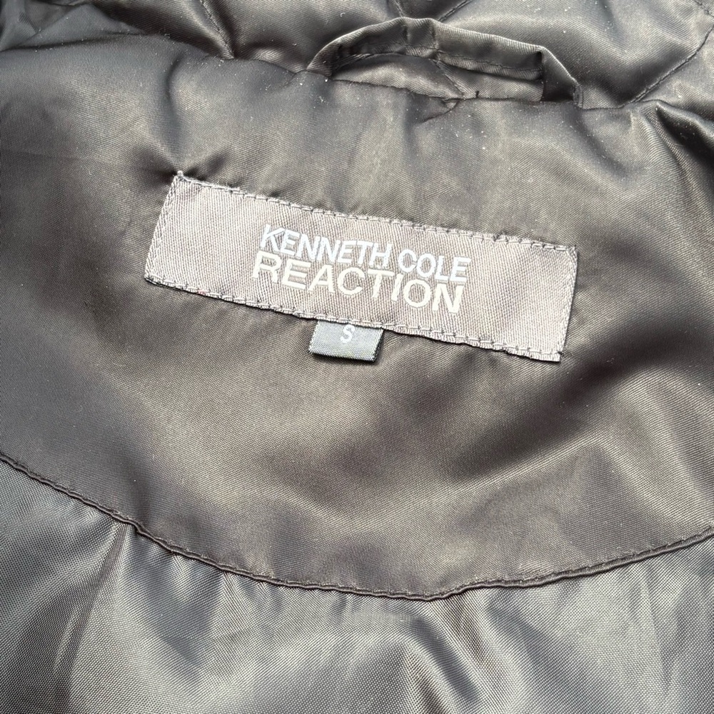 Kenneth Cole Reaction Black Puffer Jacket Women’s Small Quilted Down Fill - Picture 10 of 10